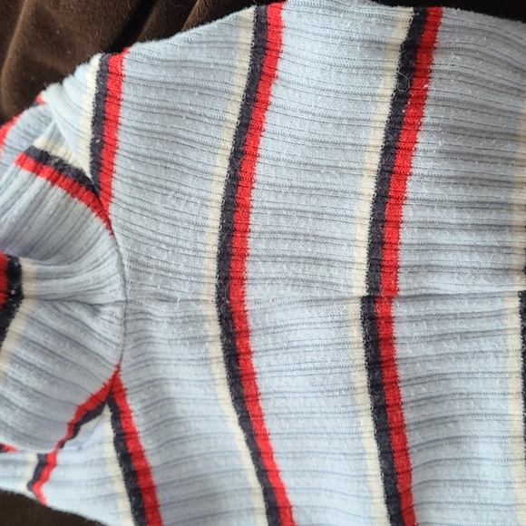 M Forever 21 Blue Striped Ribbed Short Sleeve Bodycon Dress - Picture 11 of 11